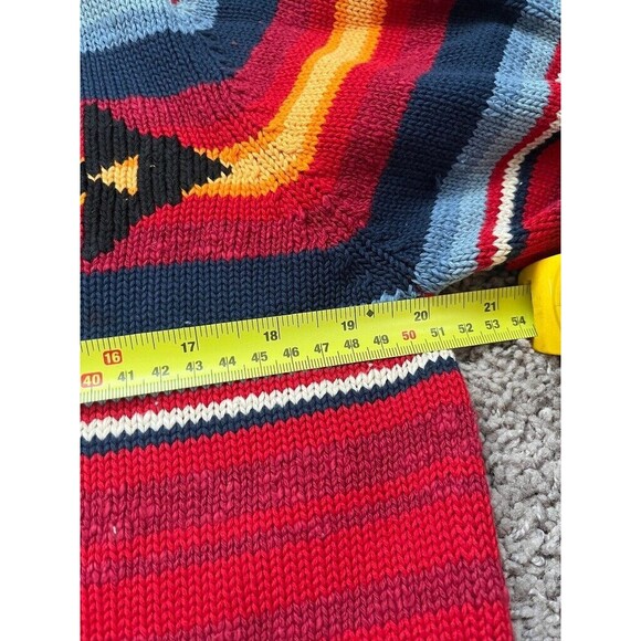 Pendleton Southwestern Size M Petite Serape Shawl Cardigan Sweater Ornate Button - Picture 6 of 9